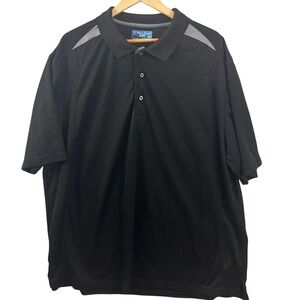 Pro Tour Air Play 2XLT Big &‎ Tall Black Performance Golf Polo Shirt